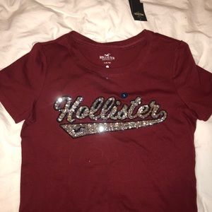 Hollister sparkled slim tee (small)